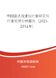 中国雷达流速仪行业研究与行业前景分析报告（2025-2031年）