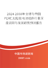 2024-2030年全球与中国PERC太阳能电池组件行业深度调研与发展趋势预测报告