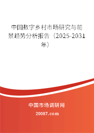 中国数字乡村市场研究与前景趋势分析报告（2025-2031年）