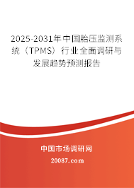 2025-2031年中国胎压监测系统(TPMS)行业全面调研与发展趋势预测报告 2025-2031年中国胎压监测系统(TPMS)行业全面调研与发展趋势预测报告