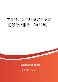 中国铁合金市场研究与发展前景分析报告（2025年）