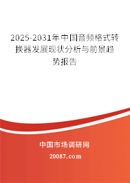 2025-2031年中国音频格式转换器发展现状分析与前景趋势报告