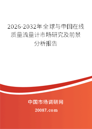 2026-2032年全球与中国在线质量流量计市场研究及前景分析报告