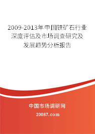 2009-2013年中国铁矿石行业深度评估及市场调查研究及发展趋势分析报告