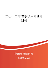 二〇一二年古筝项目商业计划书