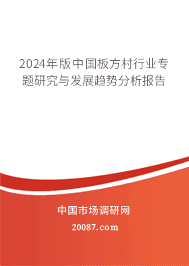 2023年版中国板方村行业专题研究与发展趋势分析报告 2023年版中国板方村行业专题研究与发展趋势分析报告