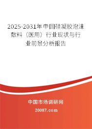 2025-2031年中国硅凝胶泡沫敷料(医用)行业现状与行业前景分析报告 2025-2031年中国硅凝胶泡沫敷料(医用)行业现状与行业前景分析报告