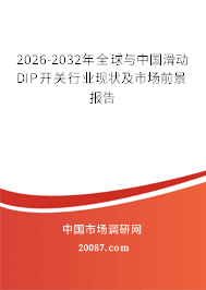 2026-2032年全球与中国滑动DIP开关行业现状及市场前景报告 2026-2032年全球与中国滑动DIP开关行业现状及市场前景报告