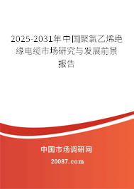 2025-2031年中国聚氯乙烯绝缘电缆市场研究与发展前景报告 2025-2031年中国聚氯乙烯绝缘电缆市场研究与发展前景报告