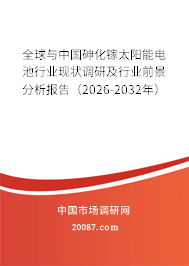 全球与中国砷化镓太阳能电池行业现状调研及行业前景分析报告（2026-2032年）