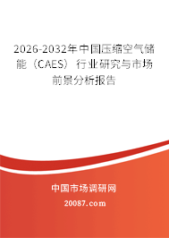 2026-2032年中国压缩空气储能(CAES)行业研究与市场前景分析报告 2026-2032年中国压缩空气储能(CAES)行业研究与市场前景分析报告