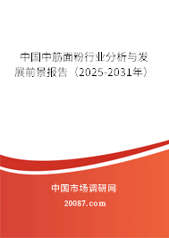 中国中筋面粉行业分析与发展前景报告（2025-2031年）