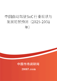 中国自动驾驶SoC行业现状与发展前景预测(2025-2031年) 中国自动驾驶SoC行业现状与发展前景预测(2025-2031年)