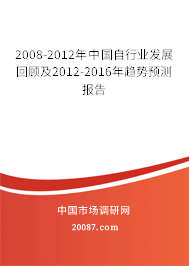 2008-2012年中国自行业发展回顾及2012-2016年趋势预测报告