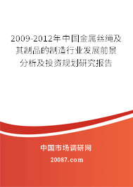 2009-2012年中国金属丝绳及其制品的制造行业发展前景分析及投资规划研究报告