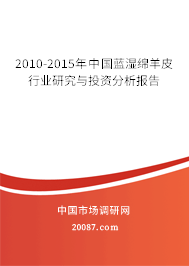 2010-2015年中国蓝湿绵羊皮行业研究与投资分析报告
