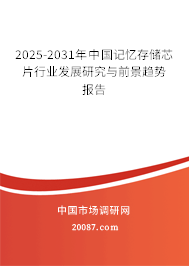 2025-2031年中国记忆存储芯片行业发展研究与前景趋势报告