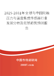2025-2031年全球与中国轮胎压力与温度集成传感器行业发展分析及前景趋势预测报告