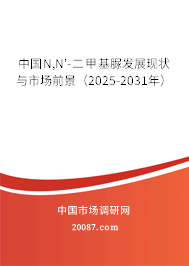 中国N,N'-二甲基脲发展现状与市场前景(2025-2031年) 中国N,N'-二甲基脲发展现状与市场前景(2025-2031年)