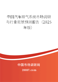 中国汽车排气系统市场调研与行业前景预测报告（2025年版）