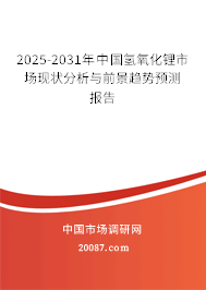 2025-2031年中国氢氧化锂市场现状分析与前景趋势预测报告