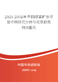 2025-2031年中国球囊扩张导管市场研究分析与前景趋势预测报告 2025-2031年中国球囊扩张导管市场研究分析与前景趋势预测报告
