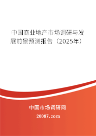 中国商业地产市场调研与发展前景预测报告(2025年) 中国商业地产市场调研与发展前景预测报告(2025年)