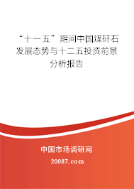 “十一五”期间中国煤矸石发展态势与十二五投资前景分析报告