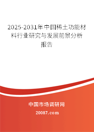 2025-2031年中国稀土功能材料行业研究与发展前景分析报告