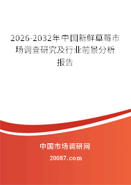 2026-2032年中国新鲜草莓市场调查研究及行业前景分析报告 2026-2032年中国新鲜草莓市场调查研究及行业前景分析报告