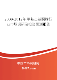 2009-2012年甲基乙基酮肟行业市场调研及投资预测报告