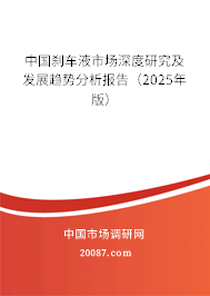 中国刹车液市场深度研究及发展趋势分析报告（2025年版）