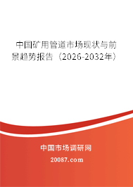 中国矿用管道市场现状与前景趋势报告（2026-2032年）