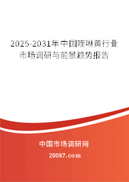 2023-2029年中国喹啉黄行业市场调研与前景趋势报告