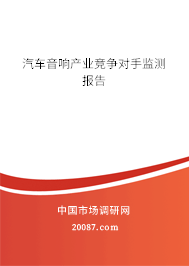 汽车音响产业竞争对手监测报告