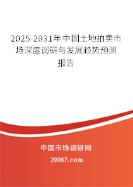 2025-2031年中国土地拍卖市场深度调研与发展趋势预测报告