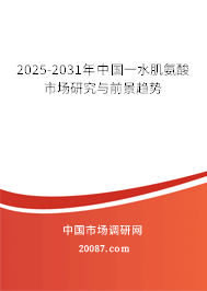 2025-2031年中国一水肌氨酸市场研究与前景趋势 2025-2031年中国一水肌氨酸市场研究与前景趋势