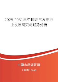 2025-2031年中国沼气发电行业发展研究与趋势分析