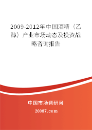2009-2012年中国酒精(乙醇)产业市场动态及投资战略咨询报告 2009-2012年中国酒精(乙醇)产业市场动态及投资战略咨询报告