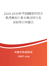 2024-2030年中国触摸和显示集成面板行业全面调研与发展趋势分析报告