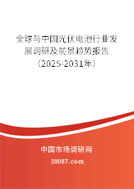 全球与中国光伏电池行业发展调研及前景趋势报告（2025-2031年）
