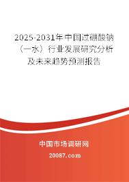 2025-2031年中国过硼酸钠(一水)行业发展研究分析及未来趋势预测报告 2025-2031年中国过硼酸钠(一水)行业发展研究分析及未来趋势预测报告