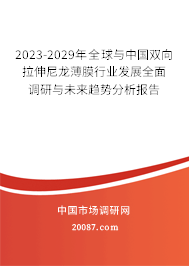 2022-2028年全球与中国双向拉伸尼龙薄膜行业发展全面调研与未来趋势分析报告 2022-2028年全球与中国双向拉伸尼龙薄膜行业发展全面调研与未来趋势分析报告