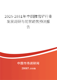 2025-2031年中国推雪铲行业发展调研与前景趋势预测报告