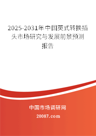 2025-2031年中国英式转换插头市场研究与发展前景预测报告
