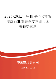 2025-2031年中国中小尺寸触摸屏行业发展深度调研与未来趋势预测