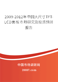 2009-2012年中国大尺寸TFT-LCD面板市场研究及投资预测报告