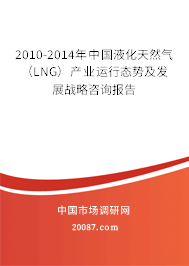 2010-2014年中国液化天然气（LNG）产业运行态势及发展战略咨询报告