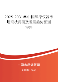 2025-2031年中国磁疗仪器市场现状调研及发展趋势预测报告