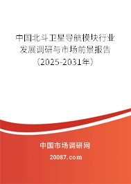 中国北斗卫星导航模块行业发展调研与市场前景报告（2025-2031年）